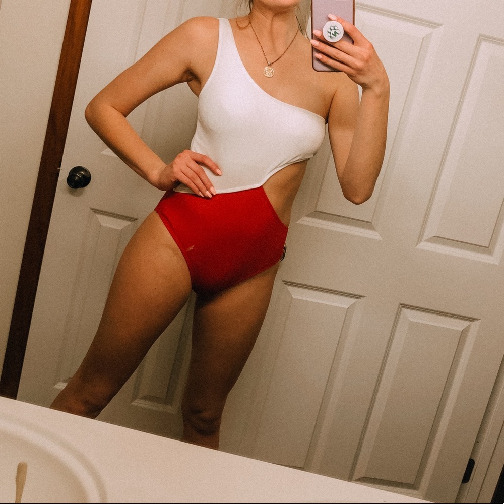 2 Tone One Piece Suit